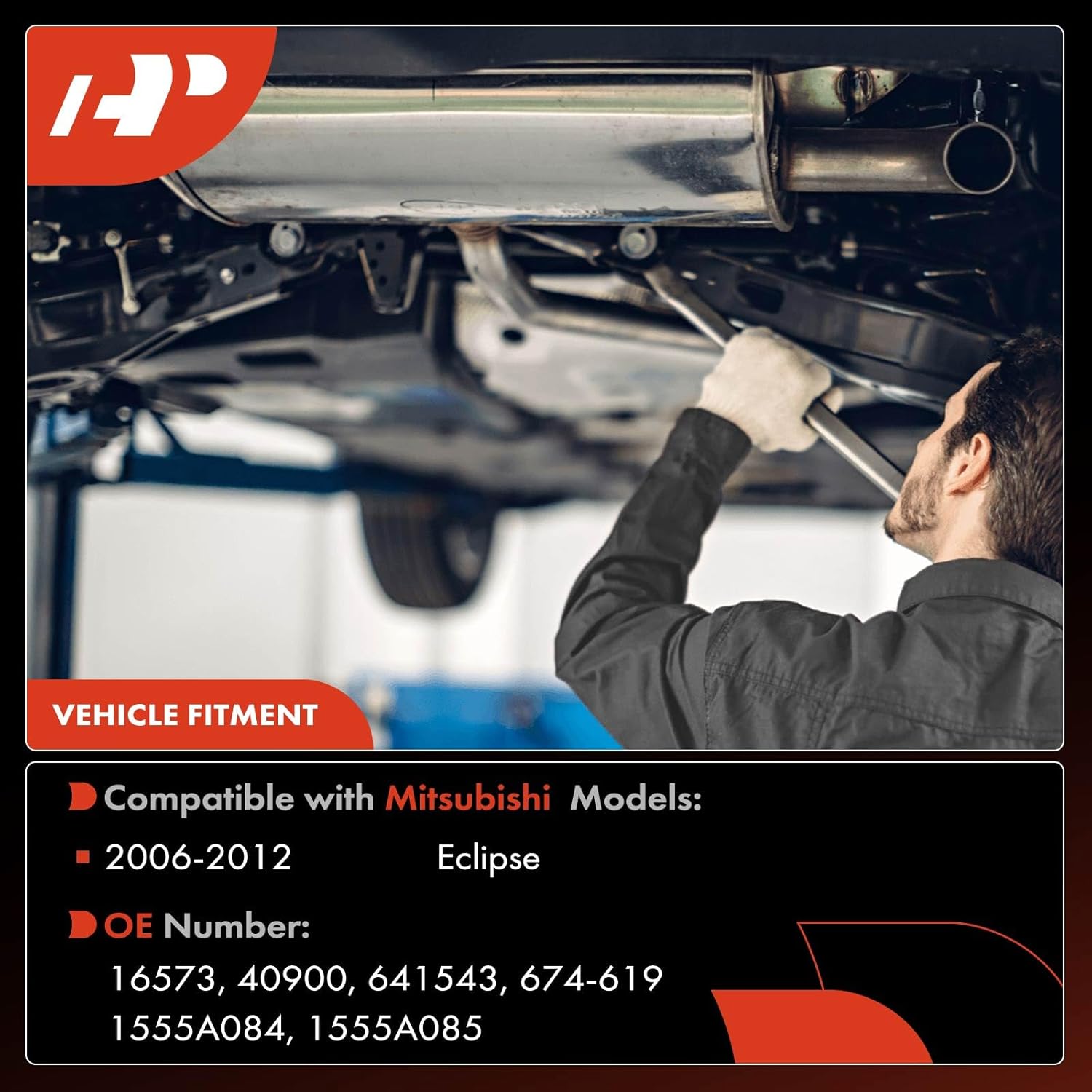 A-Premium Front Exhaust Manifold Catalytic Converter Kit Direct-Fit Compatible with Mitsubishi Eclipse 2006-2012, 2.4L, EPA Compliant, Replace# 1555A084, 1555A085