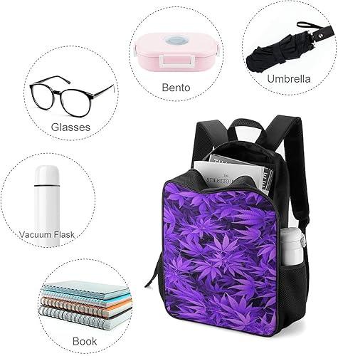 Miniatura 3 de Purple Pot Leaf Weed - Mochila unisex para portátil, ligera, mochila de viaje