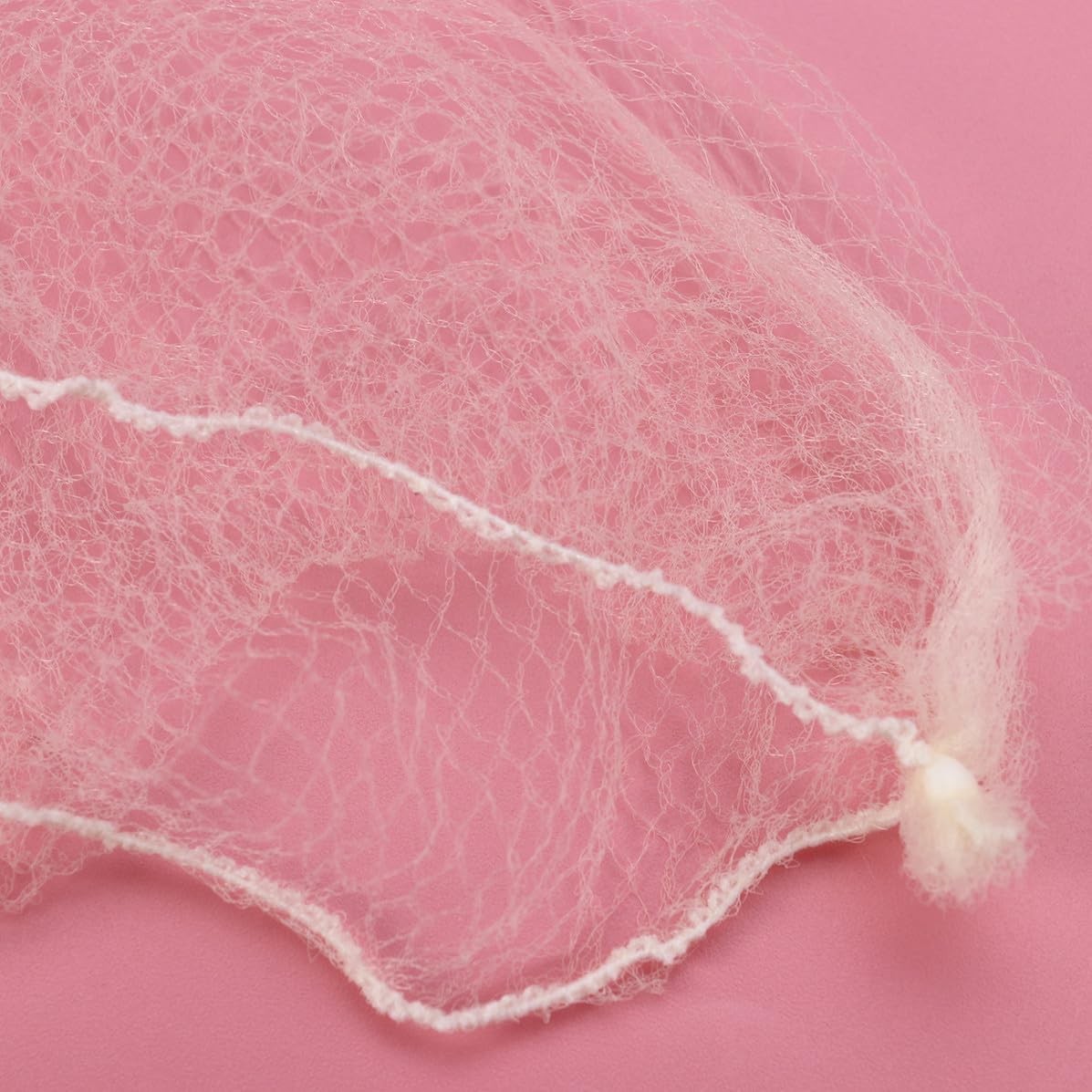 Elastic Mesh Hairnet, 100pcs Golden Cotton Fibers 50cm
