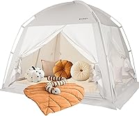 Vista 10 de Carpas de Cama con Dosel - Carpa de Ensueño Privada para Dormir Cómodamente en Interiores, Reductora de Luz y Transpirable, con Carpa de Cama