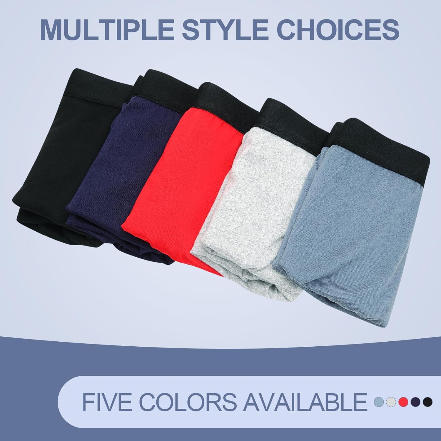 Sophproton 100 Pack Mens Cotton Boxer Briefs Bulk Pack Comfy Breathable Underwear Assorted Colors Sizes Underwear for Shelters Donation Homeless Charity - Image 4