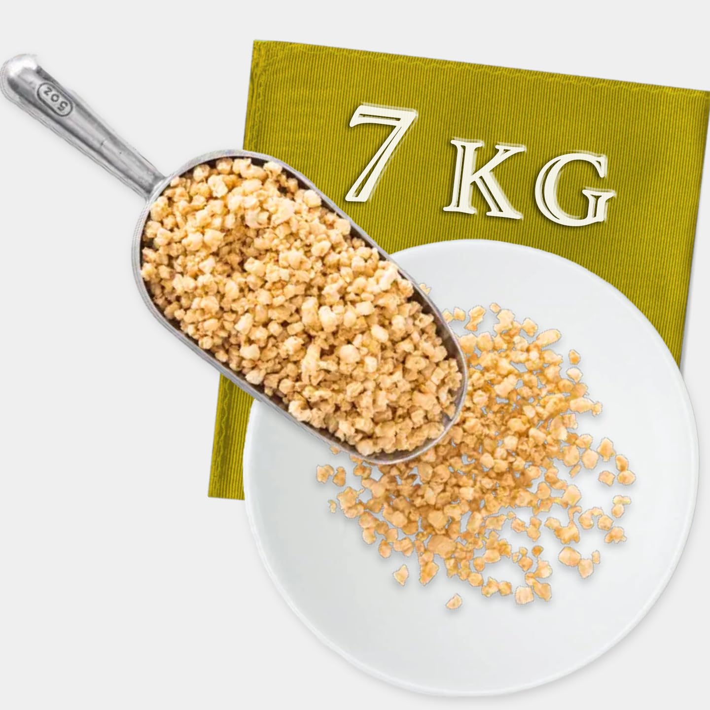 7 kg Vorteilspackung - Erbsenprotein Schnetzel / Veganes Hack - Viel Protein - 100% aus europäischen Erbsen - lange Haltbarkeit - Erbsenschnetzel / Protein Chunks - Vegan