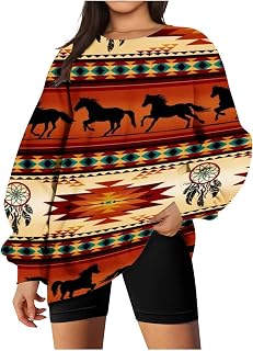 AMhomely Women Blouse Tops Sale Clearance,Casual Printing Round Neck Long Sleeve Loose Sweatshirt Autumn Blouse Pullover Tops Christmas Jumper Funny Santa Xmas Jumper Sweatshirt Ladies UK Size