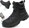 SPIEZ Steel Toe Work Boots for Men, Lightweight Slip Resistant Safety Boots with Upgraded Sole, Puncture Proof Midsole, Side Zip, Durable Construction & Warehouse Footwear UK6-UK11
