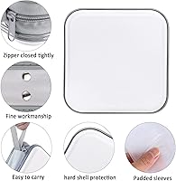 Vista 74 de Funda para CD, capacidad para 40 unidades, para CD/DVD, cartera, de plástico duro, DVD, para coche, hogar, oficina, viajes (negro)