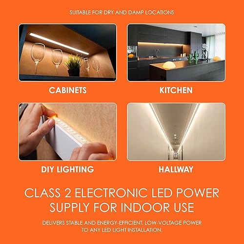 Vista 6 de Dysmio Controlador LED de 24 V CC - Fuente de alimentación electrónica silenciosa de 60 W - Regulable, compatible con Lutron, regulador Leviton