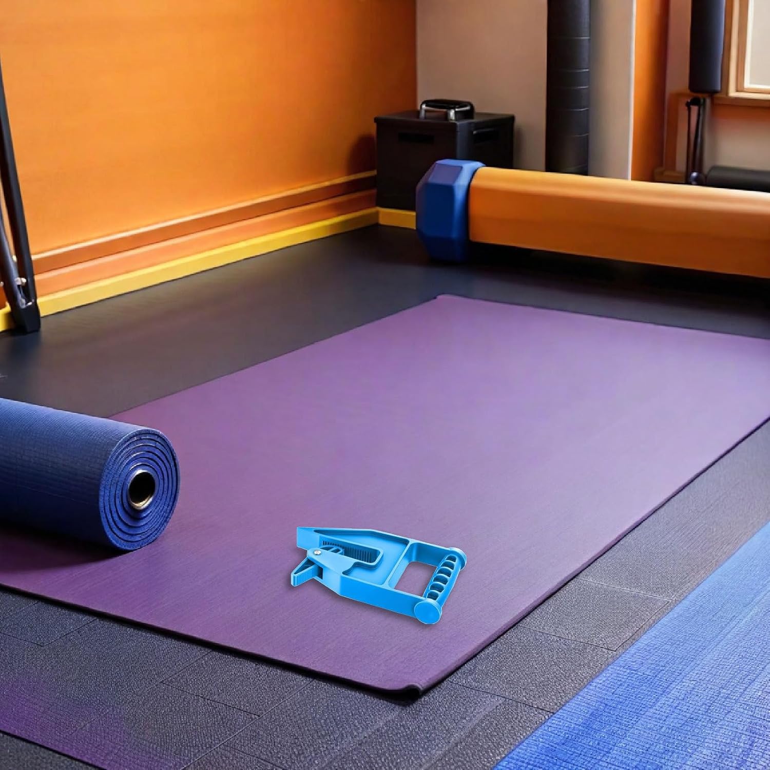 2PCS Floor Mat Grippers: Heavy Duty Stall Mat Grippers - Ergonomic Clamps Rug Holder for Horse Stalls Barn Gym & Trailers