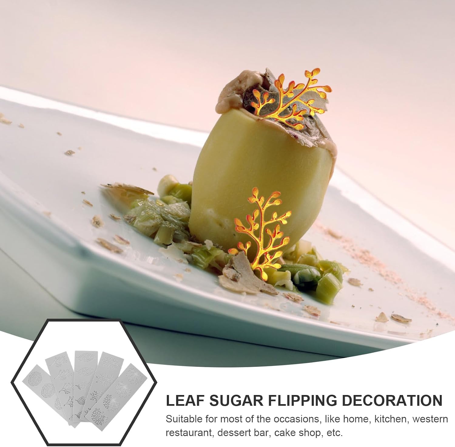 5pcs Leaf Fondant Mold Set, Flexible Silicone Cake Baking and Chocolate Cookie Molds for DIY Decorating, Nonstick Food-grade Silicone for Pastry and Sugar Craft