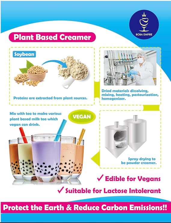 BOBA CHiC Instant Bubble tea kit - Real BOBA Ready in 30 seconds Brown Sugar Flavor - Premium Tea - Make 5 cups of 16oz large- Plant based creamer Vegan Friendly - Non-Dairy - Gluten Free