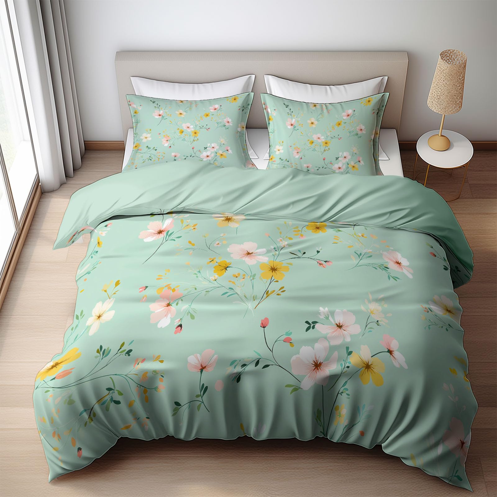 Set copripiumino singolo semplice floreale