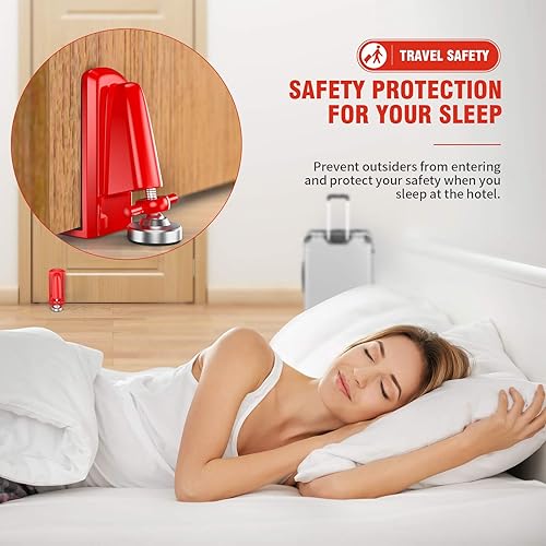 Miniatura 2 de Atascador de Puerta Tope de Puerta, Cerradura de Seguridad Portátil para ViajesApartamentoSeguridad AutodefensaProtección Personal, Dispositivo de
