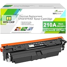 GREENPRINT with CHIP 210A W2100A  210X W2100X  Compatible Toner Cartridge Black Standard Capacity 2000 Pages for H P Color LaserJet Pro 4201 4201dw 4201dn MFP 4301 4301dw 4301fdw 4301fdn Printers