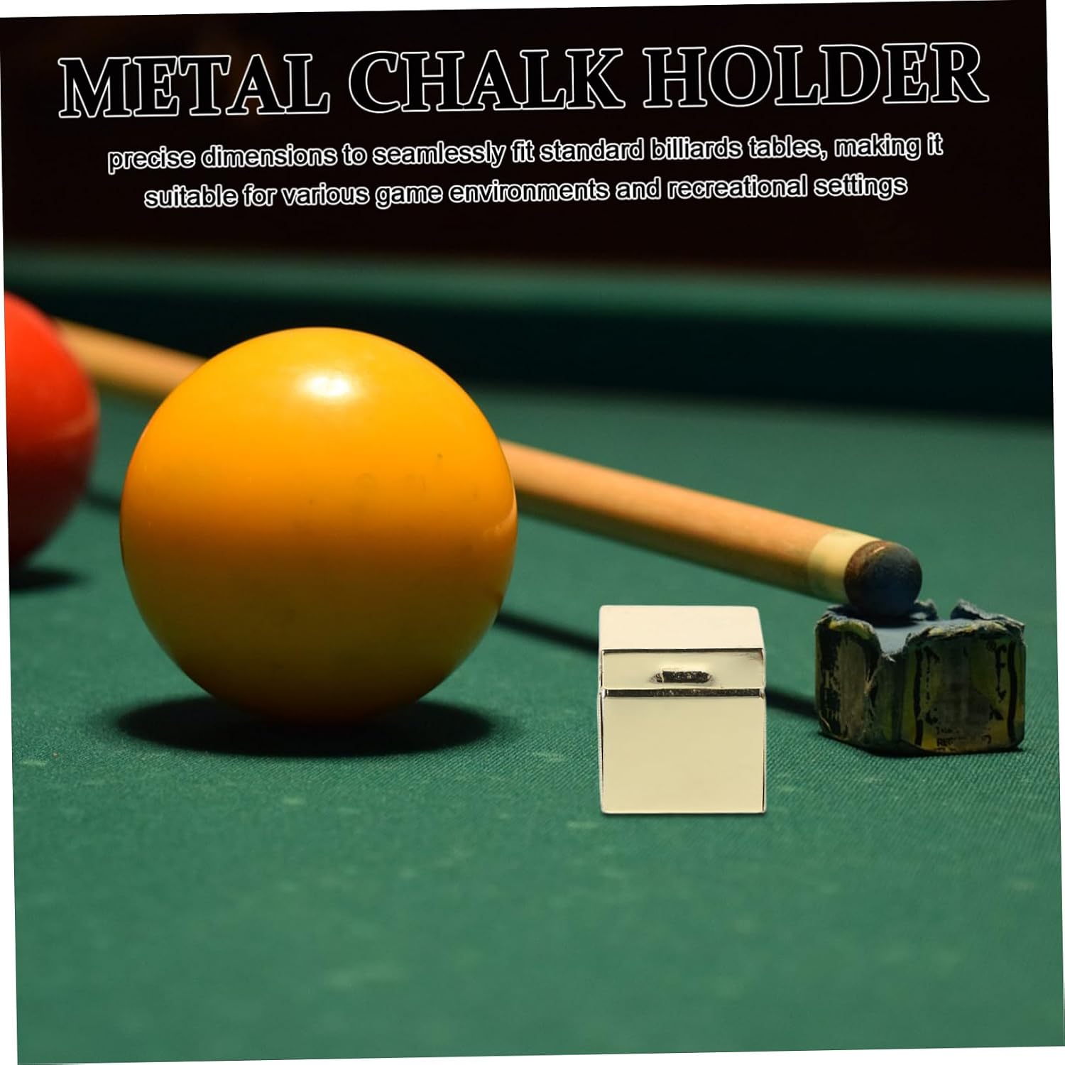 POPETPOP Billiards Chalk Cube Box Snooker Cue Accessory Non-Slip Pool Table Chalk Holder for Indoor Games Home Club Use