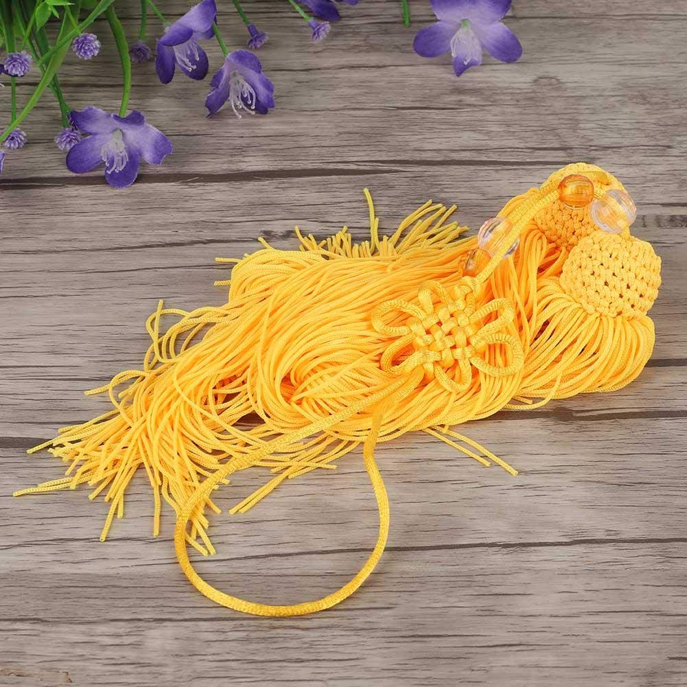 Borla China Tai Chi Espada Borla Artes Marciales Chinas Kungfu Espada para Taiji Espada Home Handing Decoration(Yellow Short Sword Tassel)