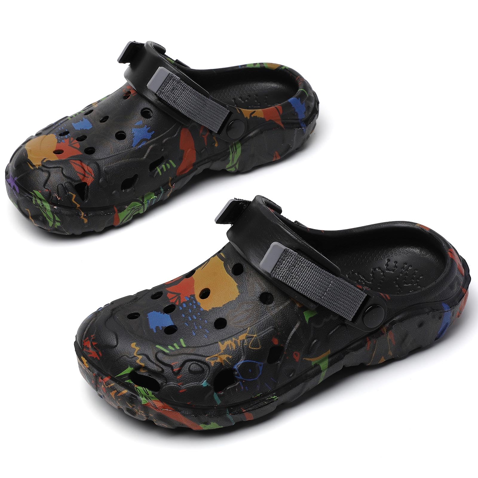 Meidiastra Sabots de Jardin Homme Été – Clogs Légers Graffiti en EVA – Chaussures Antidérapantes Confortables pour Plage Maison Hôpital Jardinage