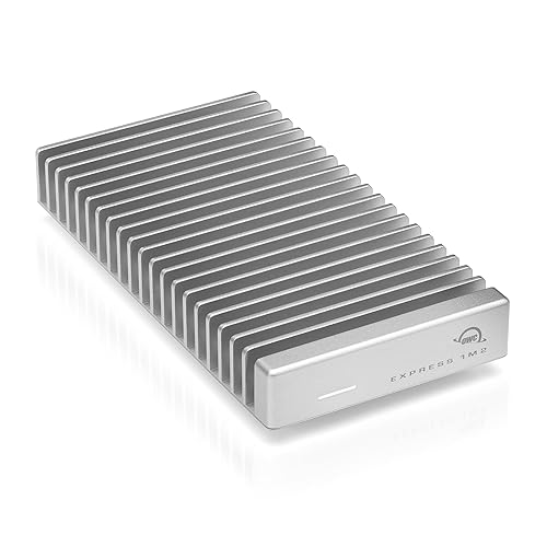 OWC 1TB Express 1M2 40Gb/s Portable NVMe SSD USB4 (Thunderbolt Compatible/USB-C) Ultra Fast External SSD Drive with Aluminum Heat Sink Enclosure - 1 TB