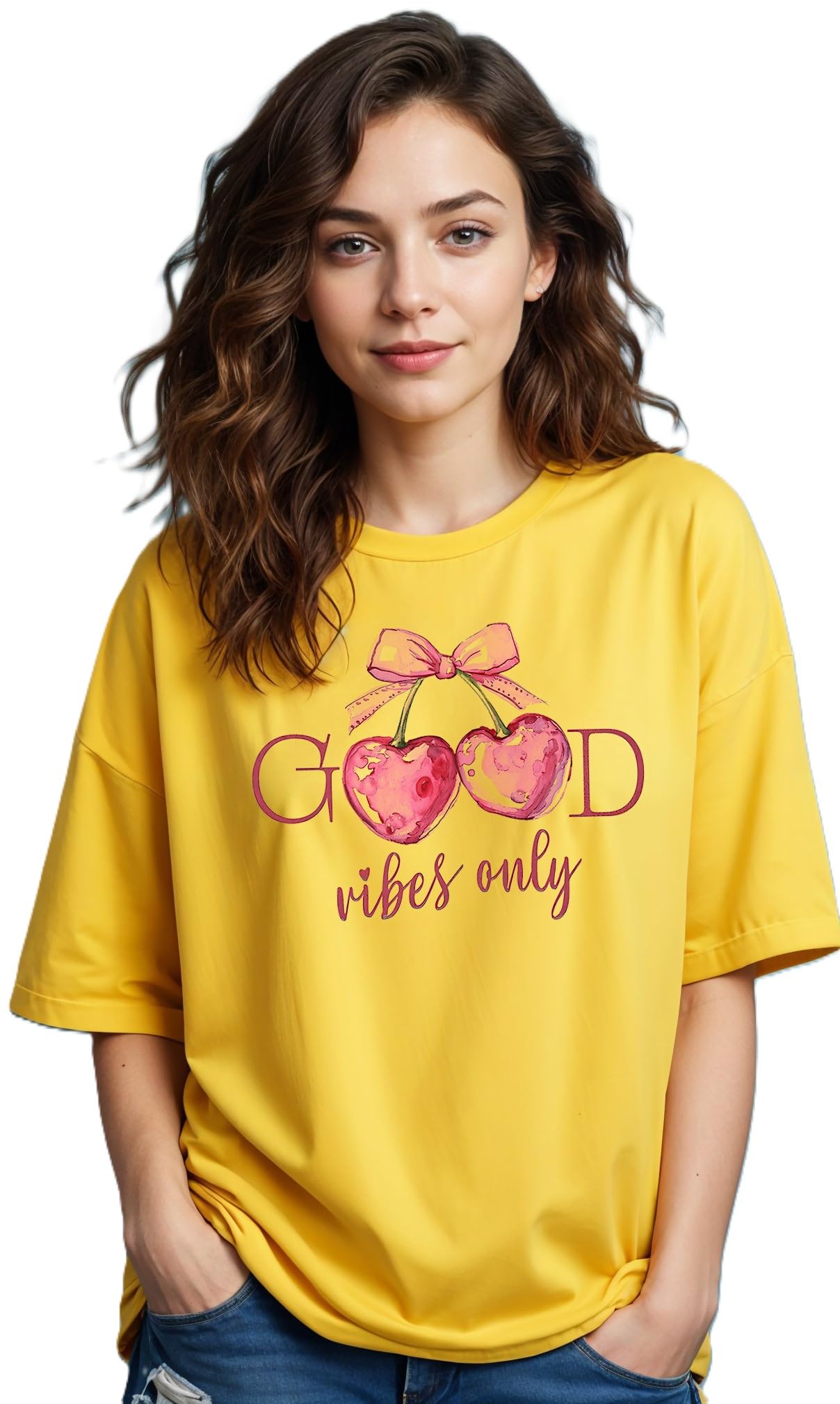 tfortees Women Cotton Oversized T-Shirt Casual Wear | Relaxed Fit, Round Neck-picture-17
