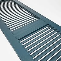 Vista 121 de Builders Edge 12 pulgadas de ancho x 48 pulgadas de alto, montante central superior de catedral estándar, persianas con listones abiertos, incluye