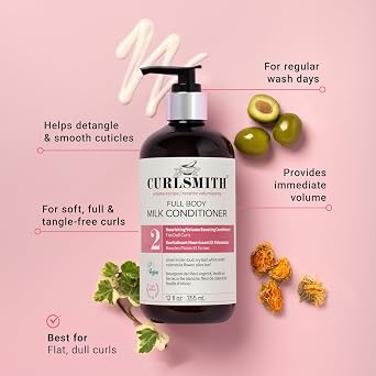 Curlsmith Full Body Conditioner | Lightweight volume conditioner, Moisturizing, Detangling, All curl types, Vegan, 355 ml