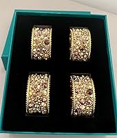 Vista 7 de mAmy Juego de 4 servilleteros redondos de otoño