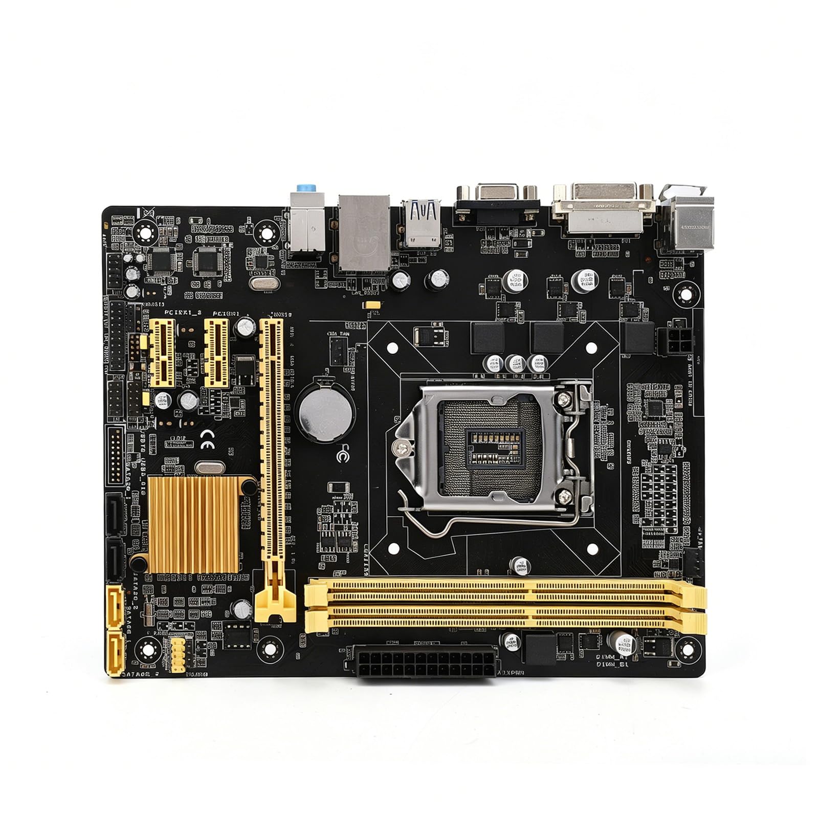 Płyta Główna do Komputera Stacjonarnego, Płyta Systemowa LGA 1150 H81 DDR3 16 GB, łatwa Instalacja, Zasilanie 3-fazowe, 24-pinowe, Plus 4-pinowe, Zasilanie Procesora dla Pr