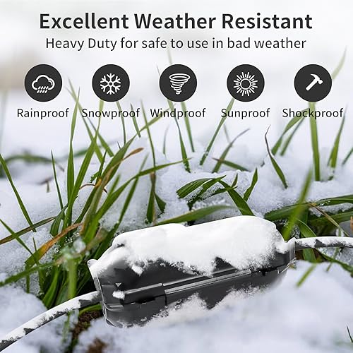 Miniatura 5 de Paquete de 2 Cubierta de seguridad para cable de extensión para exteriores con sello impermeable, resistente a la intemperie, cable de extensión