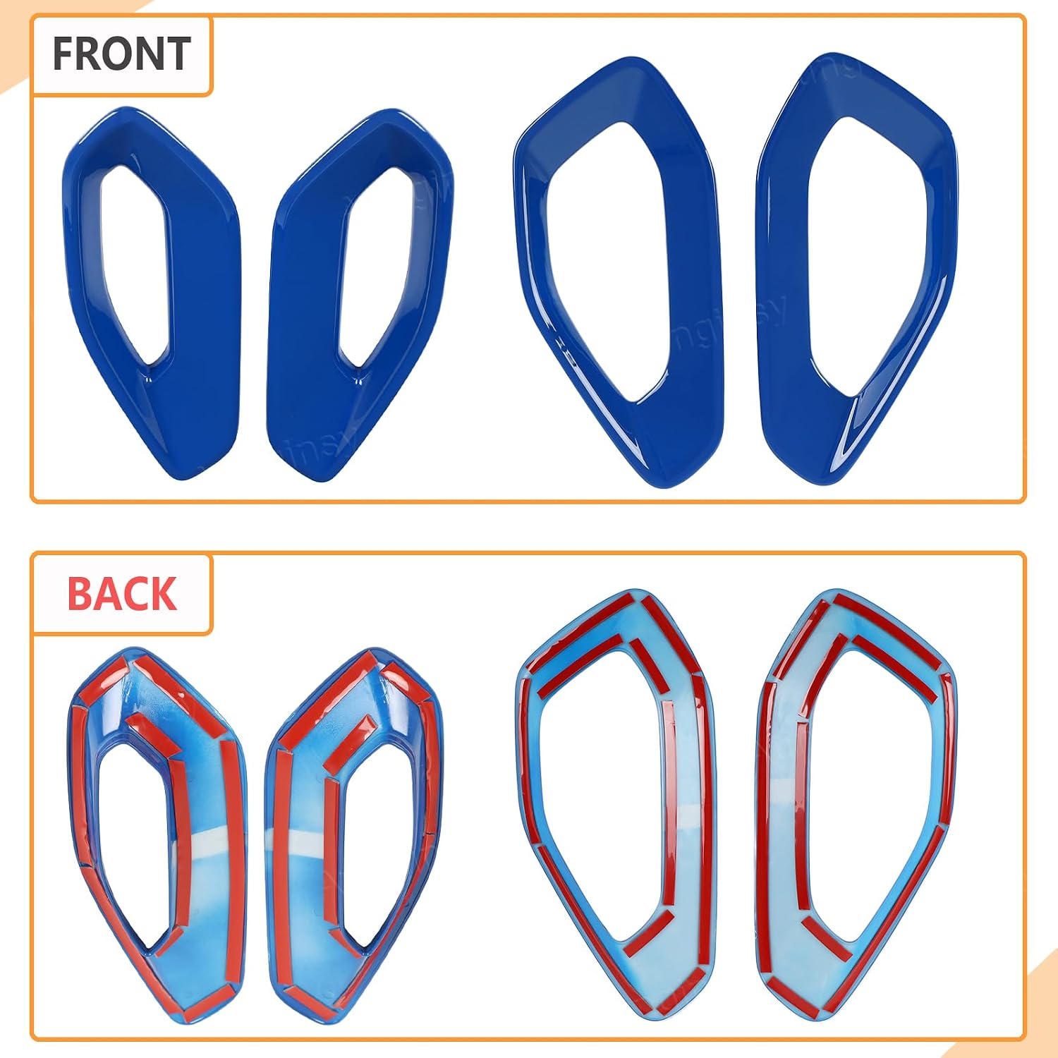 4PCS Center Console Gear Shift Grab Handle Cover & Inner Front Door Panel Frame Trim Kit Compatible with Nissan Frontier 2022-2025+, ABS Car Interior Panel Look Decorative Cover Protector Accessories