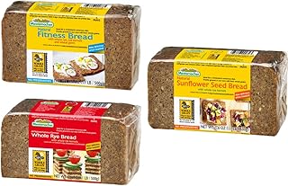 Mestemacher Whole Grain Bread (Fitness, Whole Rye, Sunflower Seed, varie...