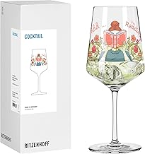 RITZENHOFF 8271004 Cocktailglas 500 ml - Serie Bücher - mit Spruch Shhh…I'm reading, bunt - Made in Germany