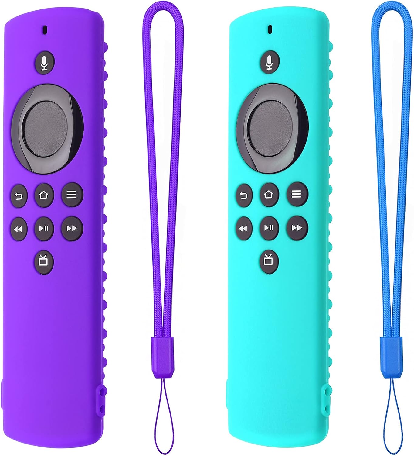 Fir Stick Lit Remote Cover F Stick Lite firesticksticktv Controller Cover Silicone Skin TV Remote Cover Lite Silicone Remote Control Case (Purple+Mint Green)