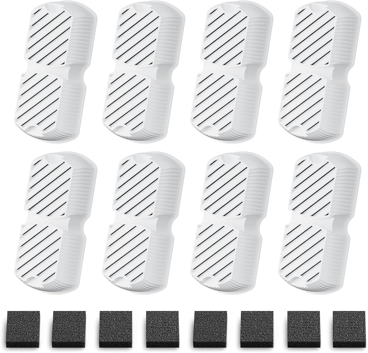 GROOKPET Dog Water Fountain Filters: 16 Dog Fountain Filters - Pet Water Fountain Filters Replacement - Including 8 Filters + 8 Sponges - Suitable for GROOKPET Dog Water Fountain for Large Dogs