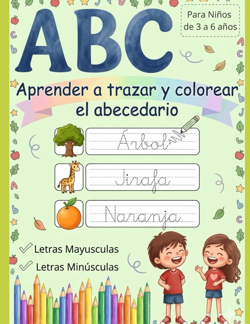 Aprender a trazar y colorear el abecedario: Colorear divertidas ilustraciones