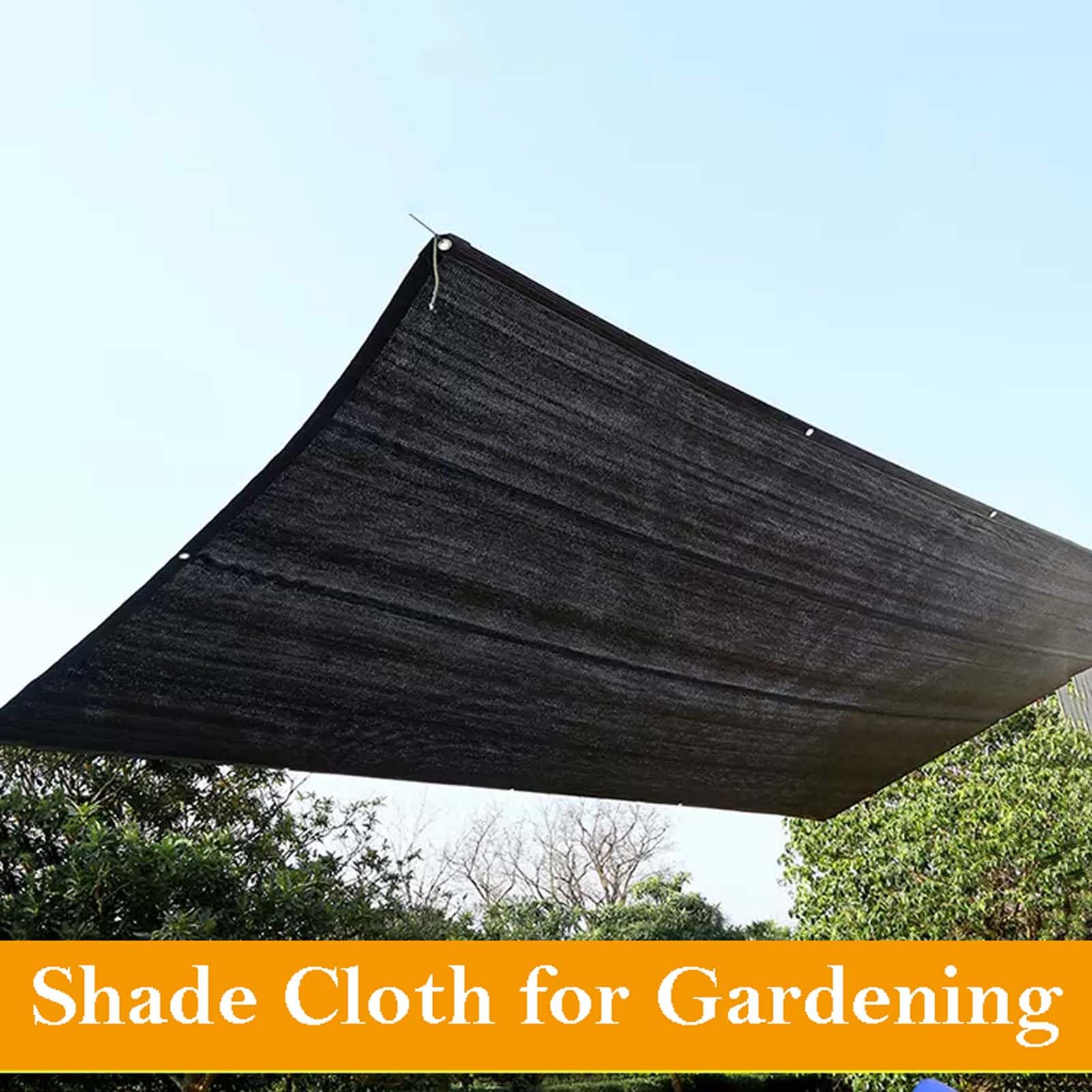 Tela de malla resistente a los rayos UV de 5 x 9 m para patio e invernadero, malla negra con ojales, ideal para protección de plantas y uso en exteriores