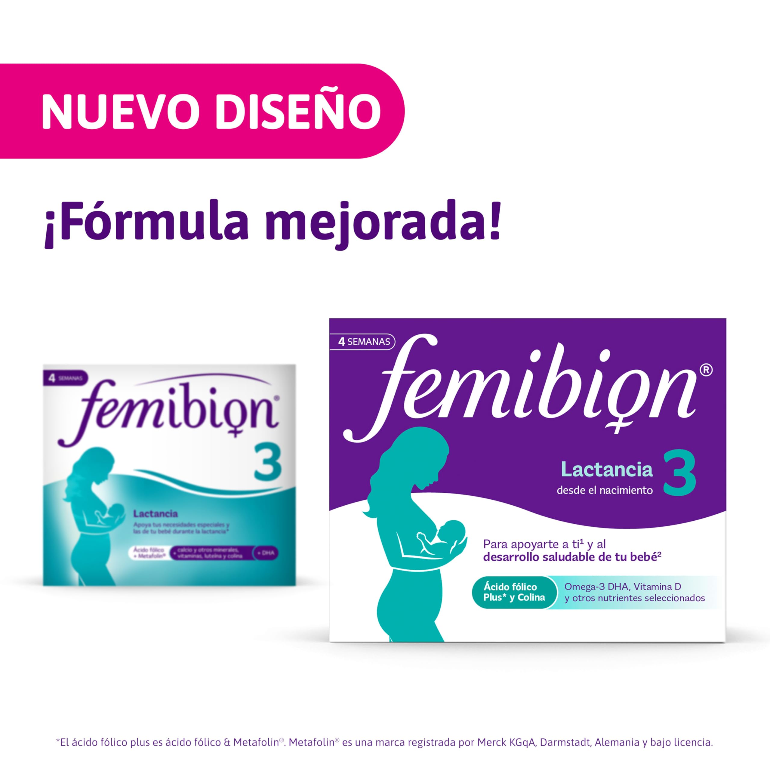 Femibion 3 Lactancia (Pack de 2): suplemento con ácido fólico
