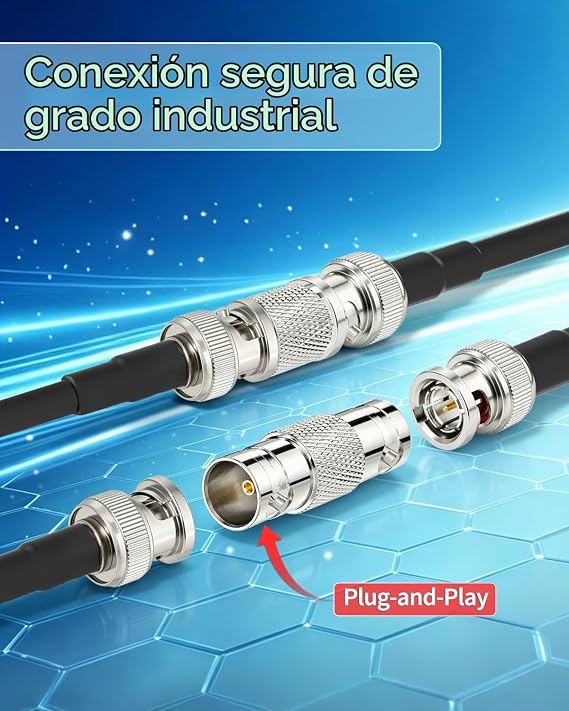 Superbat SDI BNC Female to Female Connector 2pcs Barrel Adapter 75 Ohm