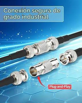 Superbat SDI BNC Female to Female Connector 2pcs Barrel Adapter 75 Ohm
