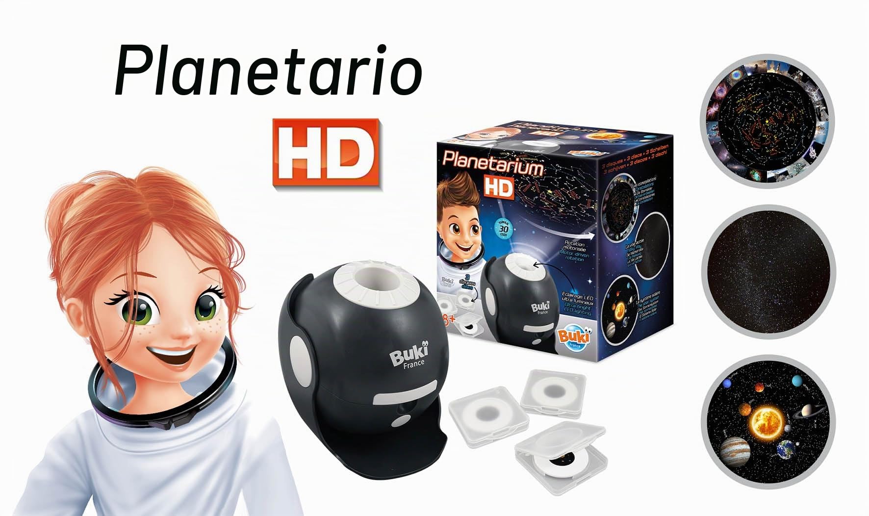 Buki France 8002 - Planetario HD, A partir de los 8 años