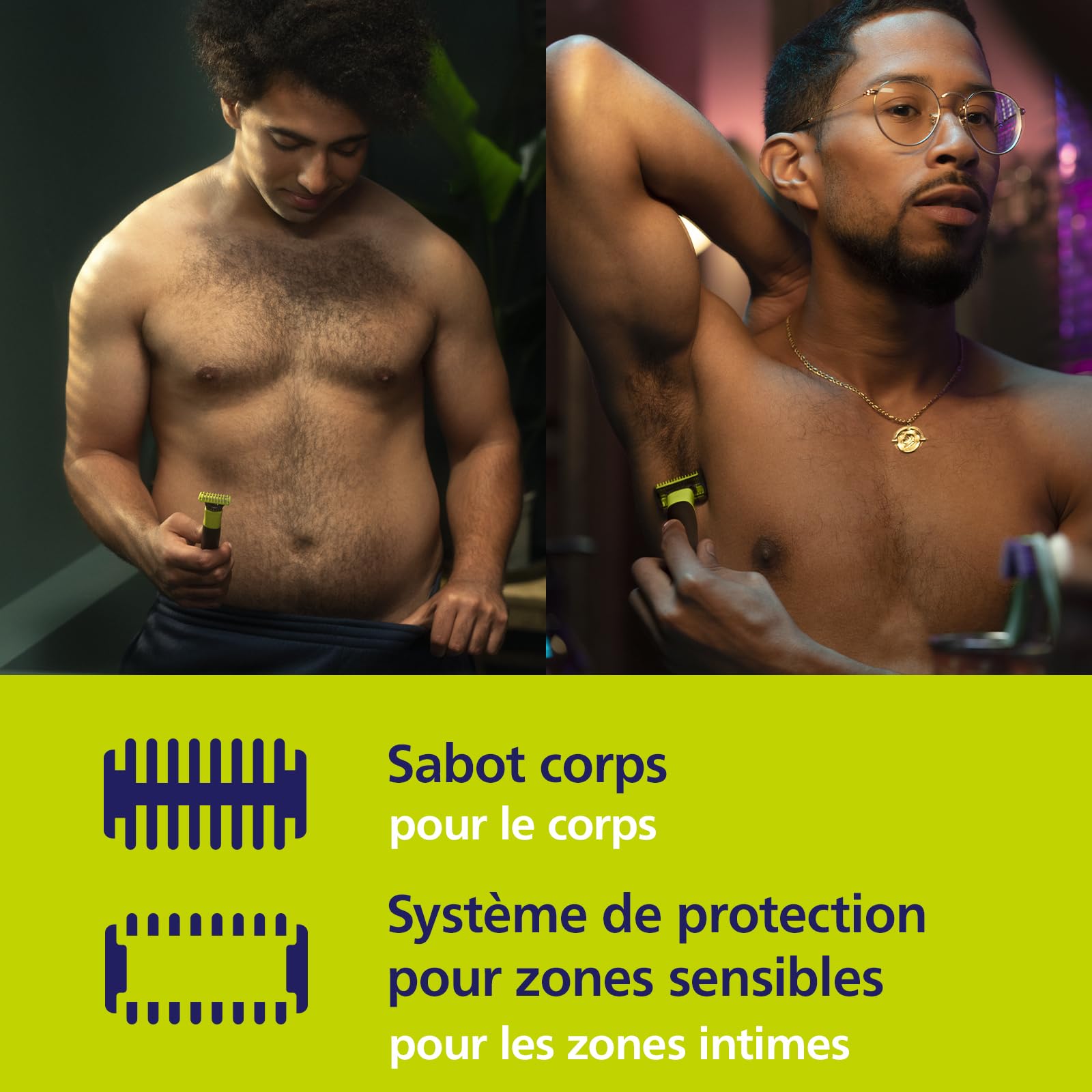 Philips OneBlade 360 avec connectivité Authentique Visage + Corps, Rasoir électrique, Tondeuse à Barbe, Technologie de Lame 360, 1 Lame 360, 1 Sabot réglable 5 en 1, 1 kit Corps, QP4631/65