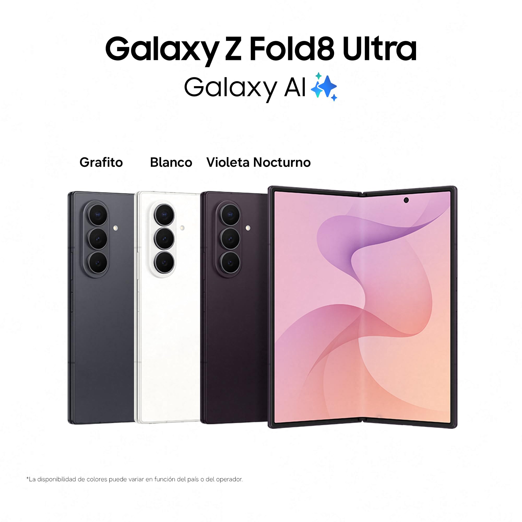 Samsung Galaxy Z Fold8 Ultra, 256 GB, Teléfono Móvil, Violeta Nocturno | Smartphone Android IA, Pantalla Multitarea, Memoria 12GB, Batería 5000mAh, Cámara 200MP, Now Nudge, Garantía 3 Años+1 extra