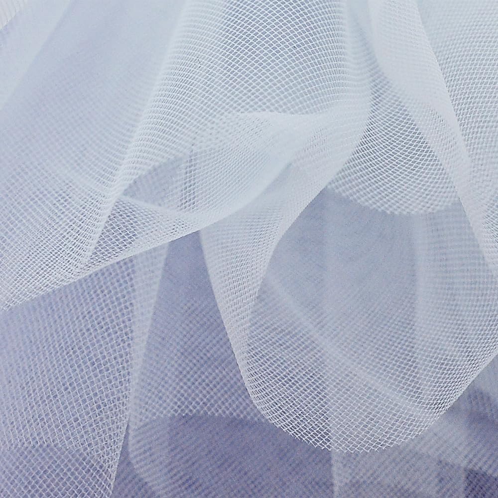 Tulle net Fabric 304 cms Wide / 130 inches Width White