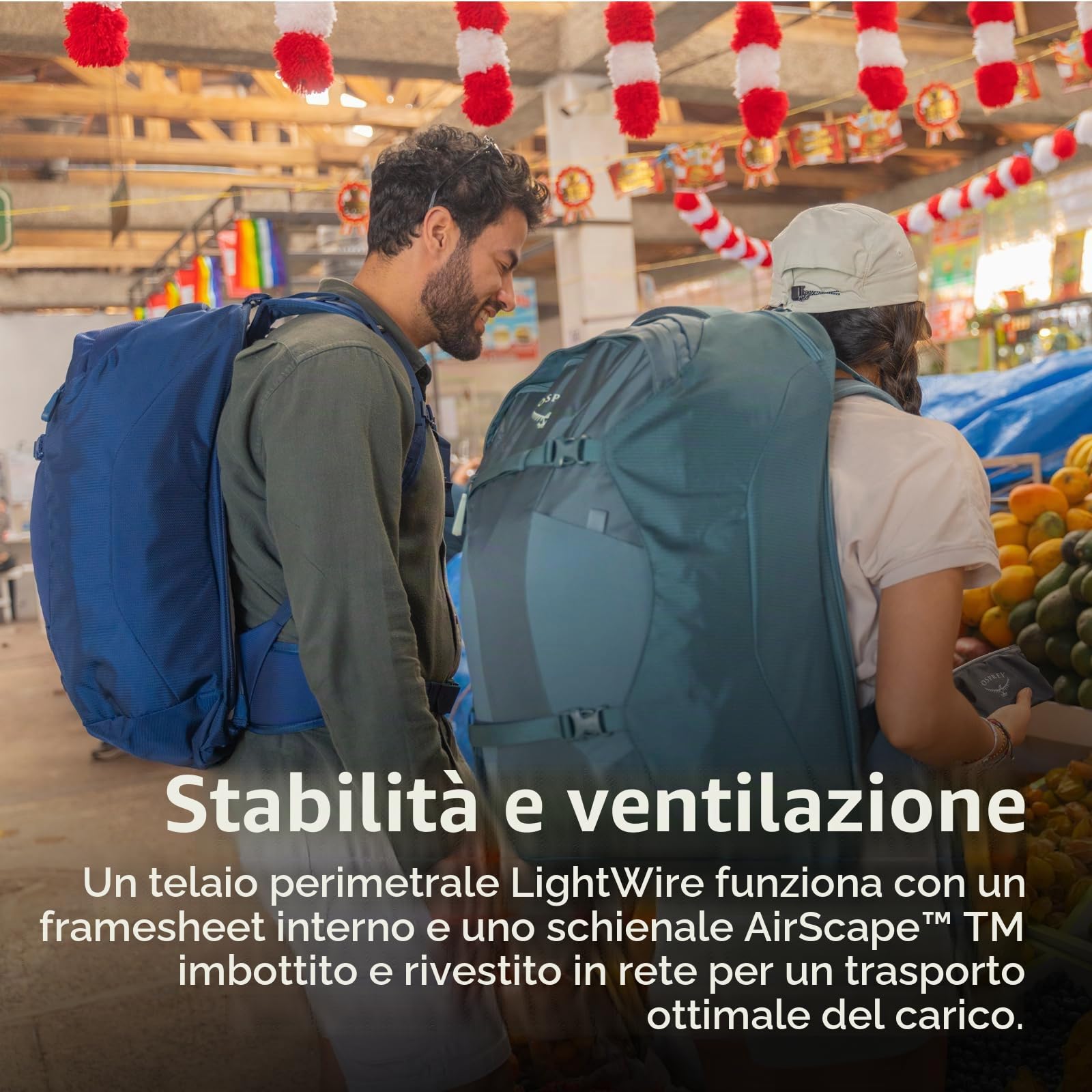 Osprey Fairview Zaino da viaggio donna, 55L, Cascade Blue-Torrent Blue