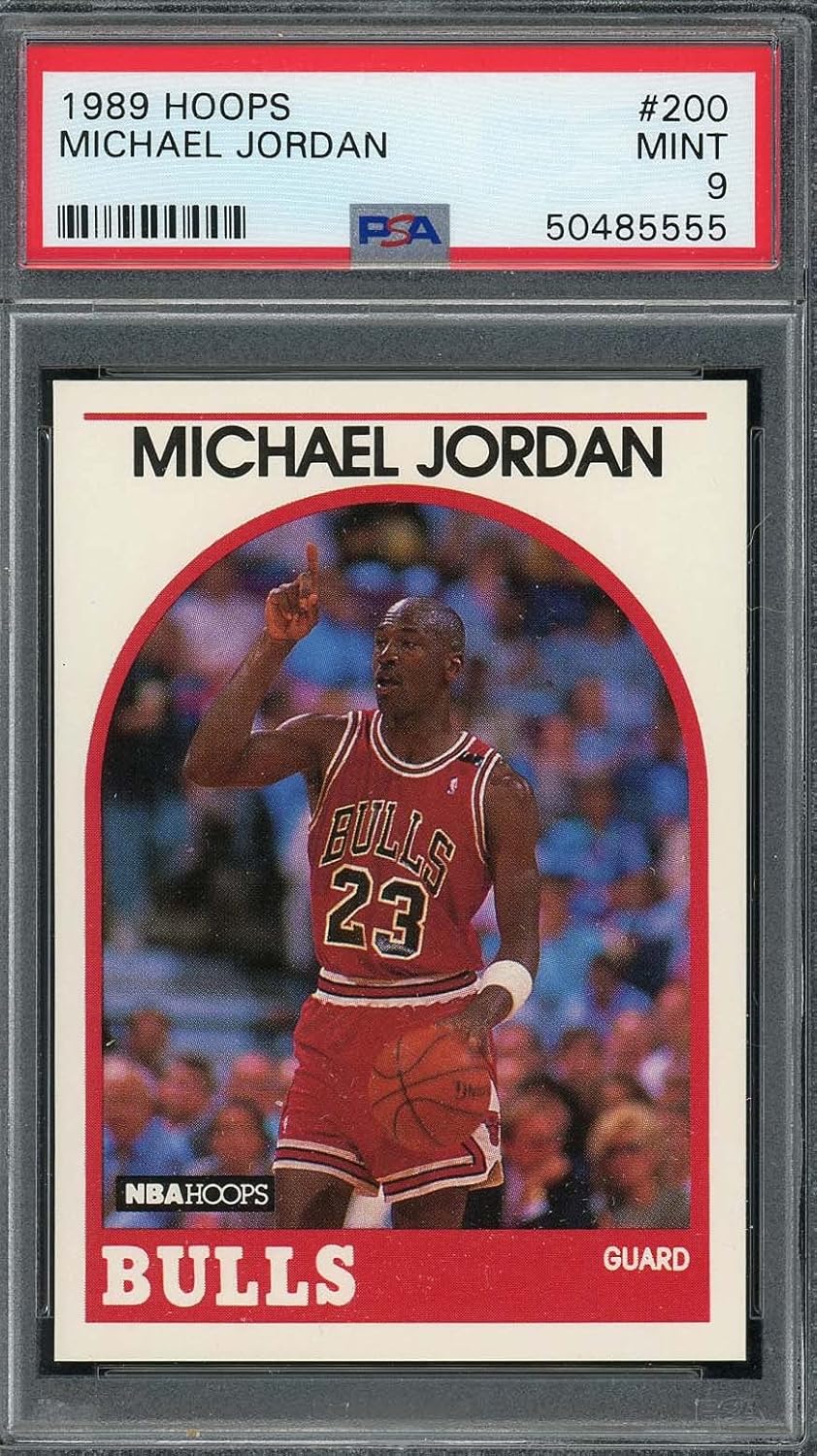 Michael Jordan 1989 Hoops Basketball Card #200 Graded PSA 9 MINT (Cert# 50485555)