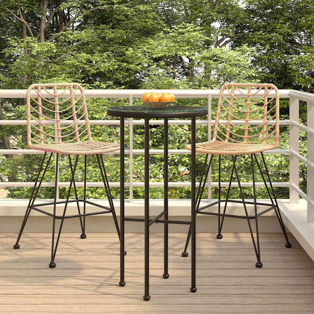 Tabourets de bar en résine tressée pour vos apéritifs détentes au jardin