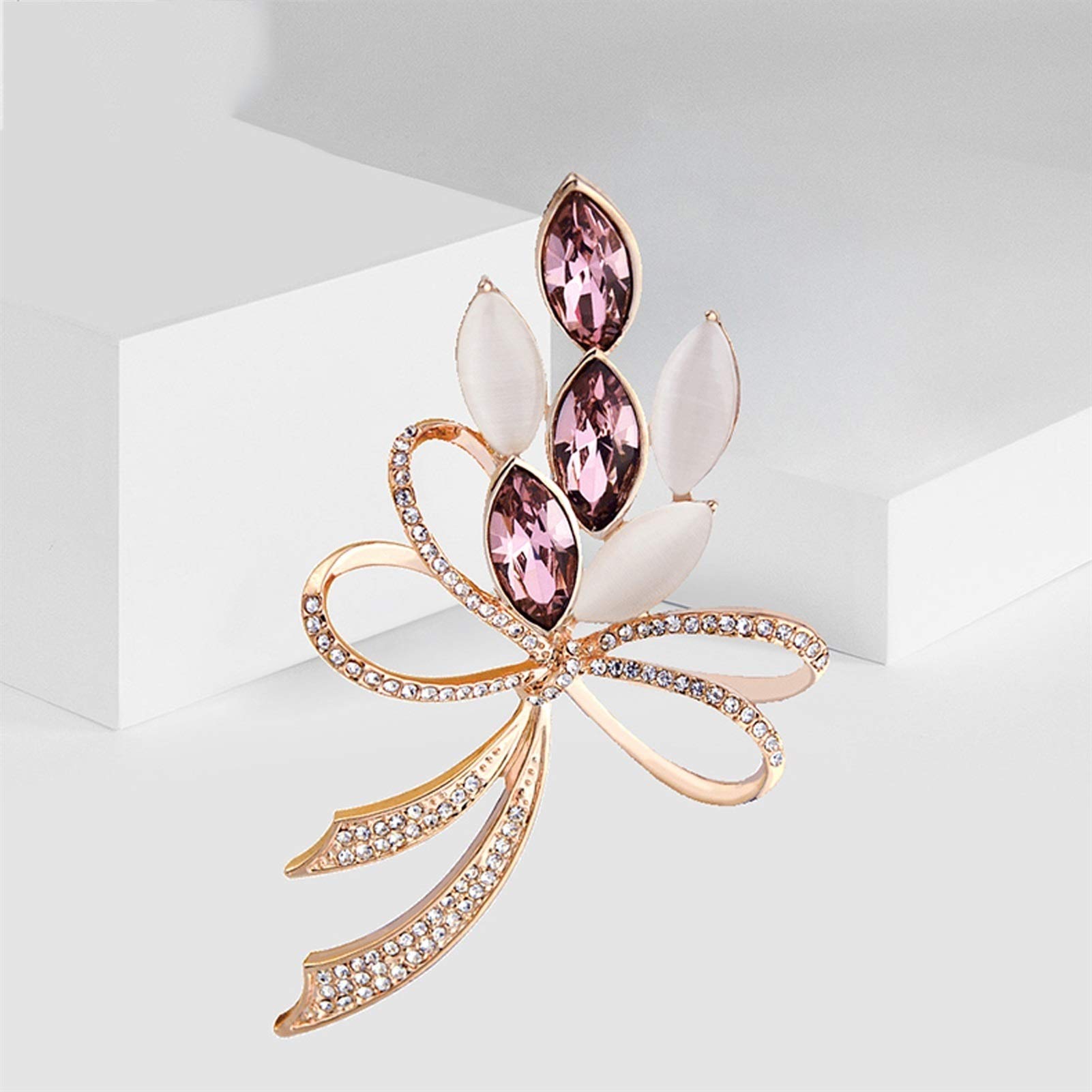 Broche de ramo gama alta broche Todos los partidos Elegantes accesorios occidentales for las mujeres, niñas demuestran el temperamento noble y elegante Alfileres(B)