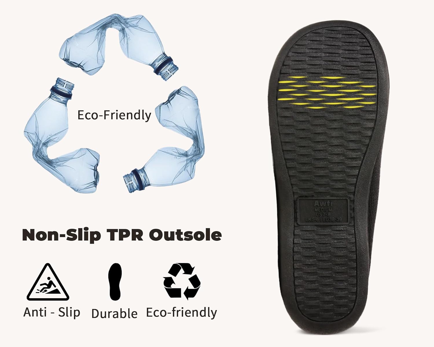 House Slippers for Woman with Arch Support Coolmax® Breathable Comfy Memory Foam Slippers for Women Indoor and Outdoor Bedroom Slip On Shoes Moisture-wicking - Image 6