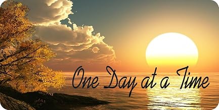 One Day at A Time Sunset Photo License Plate