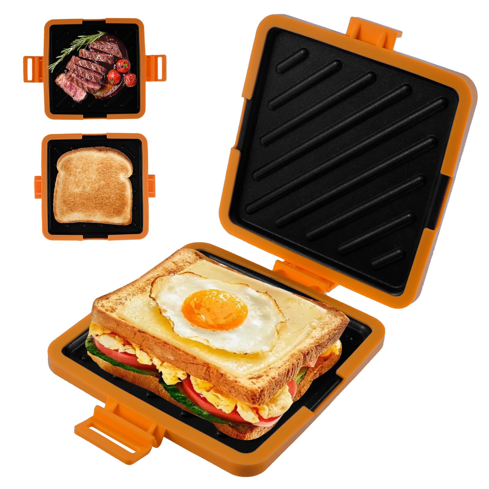 Machine à toastie au micro-ondes en silicone orange