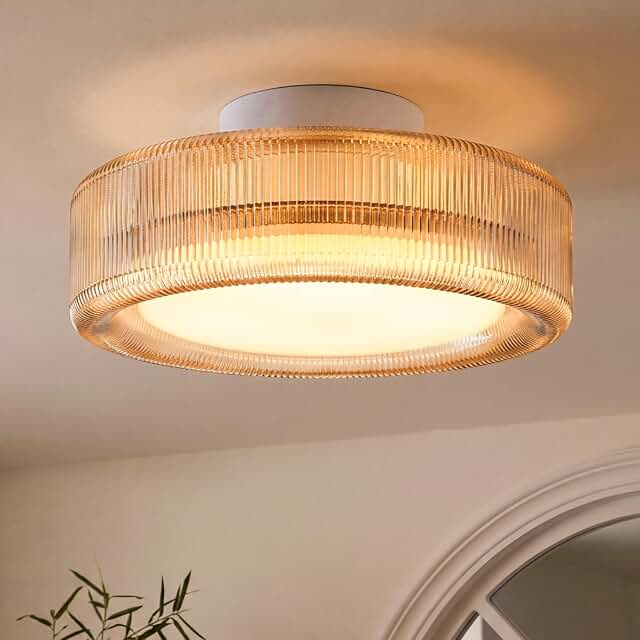 FEMILA Amber Glass Flush Mount