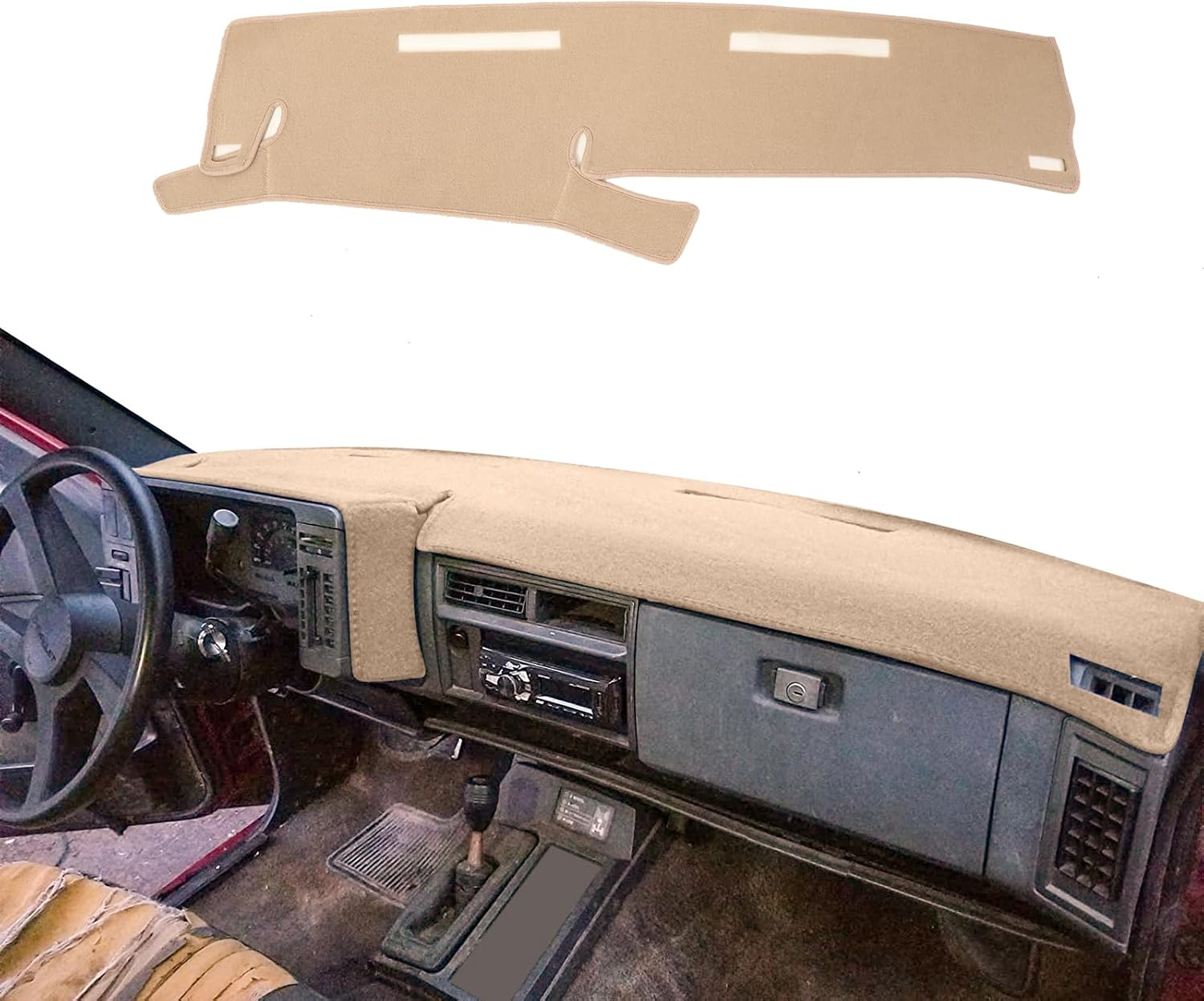 Dash Cover Mat Custom Fit for 1986-1993 Chevy Chevrolet S10 Blazer/GMC S15 Jimmy Sonoma/91-94 Olds Oldsmobile Bravada,Dashboard Cover Pad Carpet (86-93 Dark Gray)