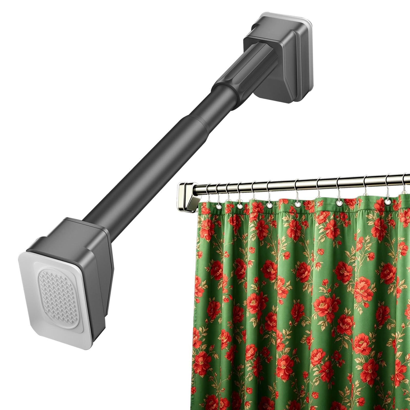 Barre Extensible Sans Perçage 2m 3m 4m Tringle Rideau Extensible, Antirouille Acier Inoxydable, Tringle À Rideaux De Douche Sans Percage Pour Paravent Interieur Penderie(Gris,310-400cm)